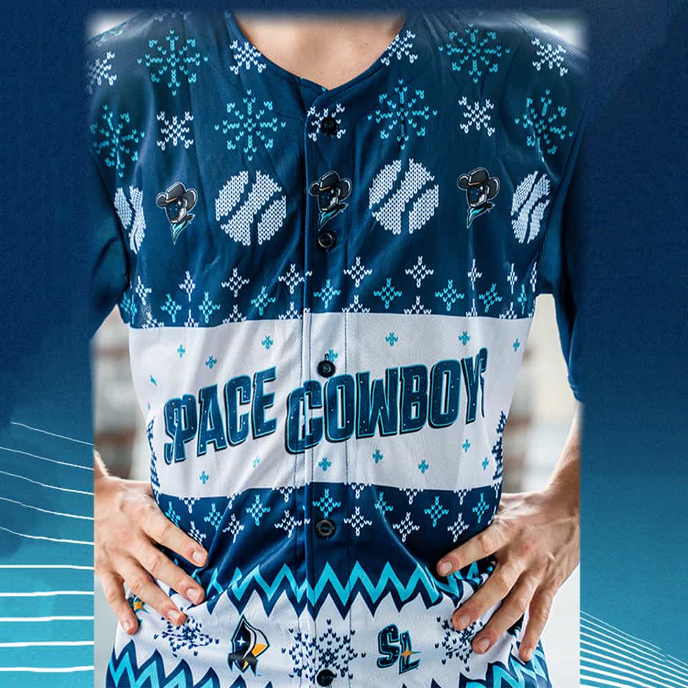 2025 Space Cowboys Tacky Christmas Sweater Jersey Giveaway