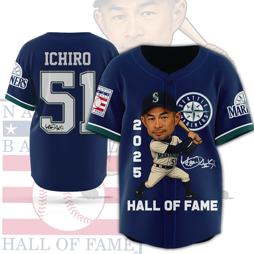 Ichiro Suzuki Mariners Hall Of Fame Jersey 2025