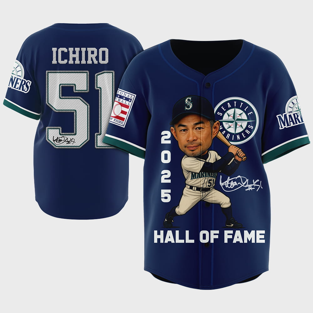Ichiro Suzuki Mariners Hall Of Fame Jersey 2025