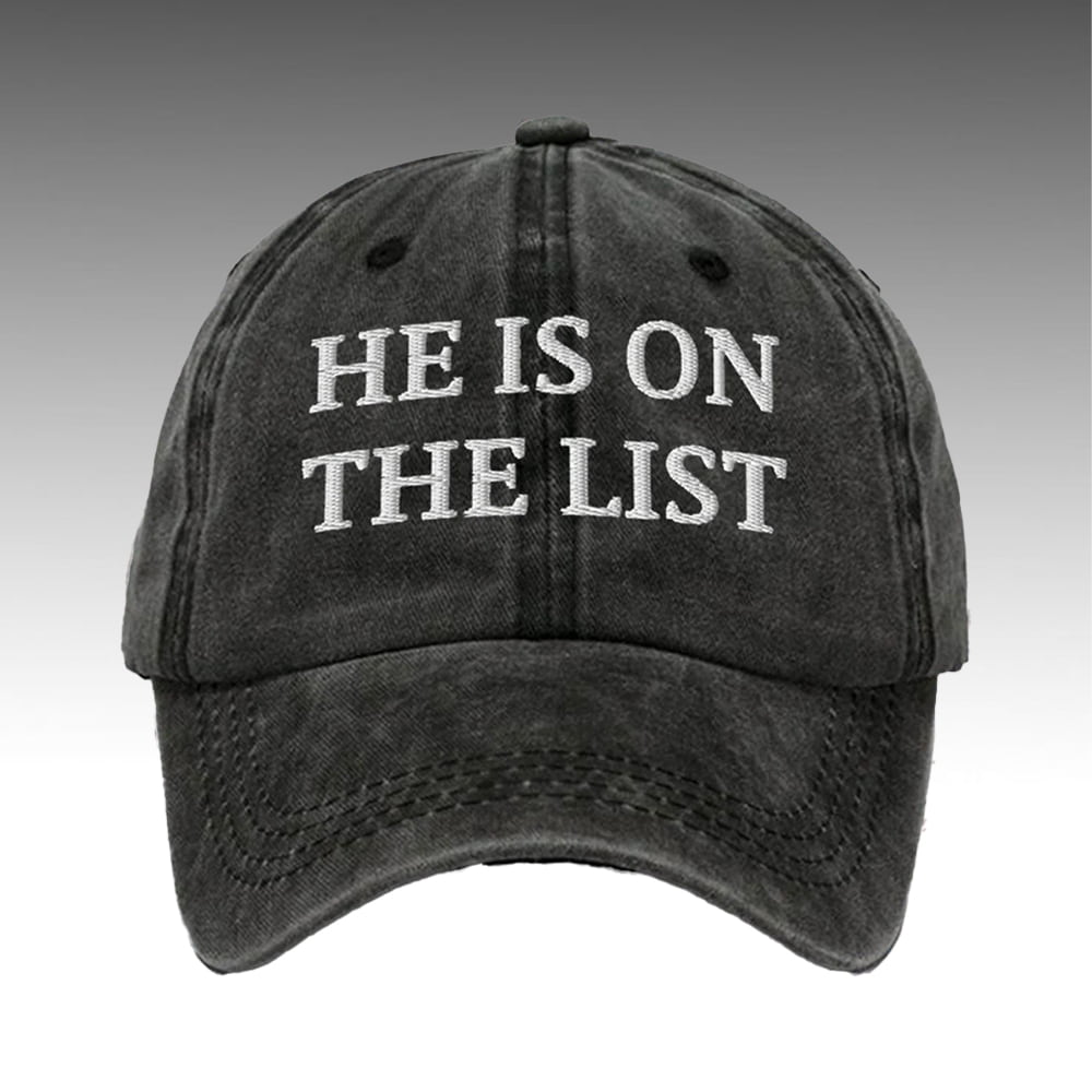 Trump He's On The List Epstein Hat
