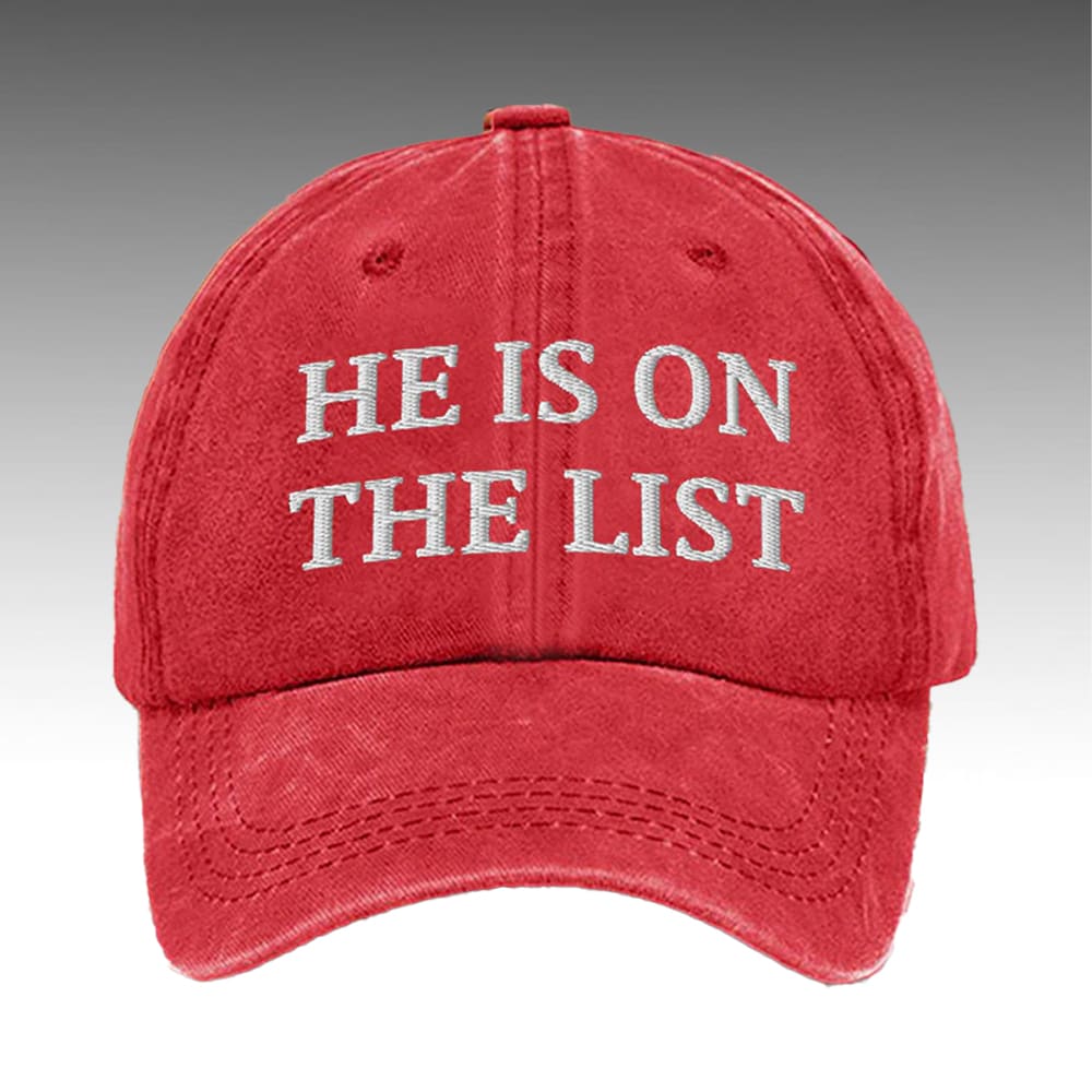 Trump He's On The List Epstein Hat