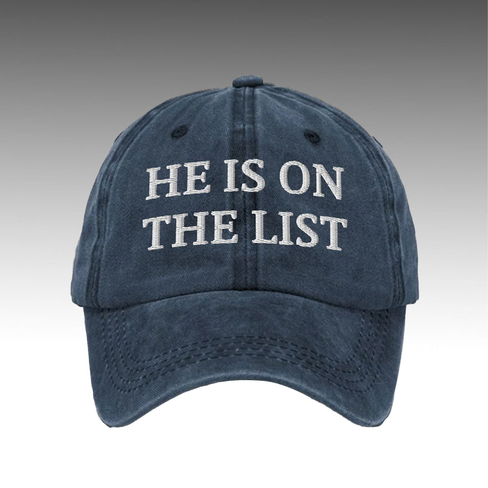 Trump He's On The List Epstein Hat