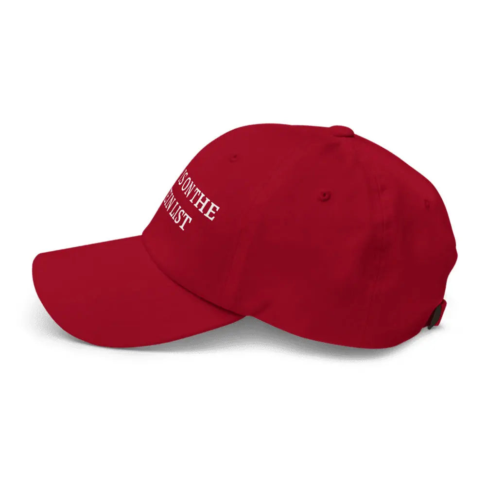 Trump Is On The Epstein List Hat Patricia Clothing