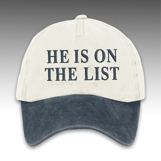 8647 FDT He's On The List Epstein Hat