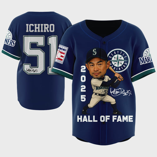 Ichiro Suzuki Mariners Hall Of Fame Jersey 2025