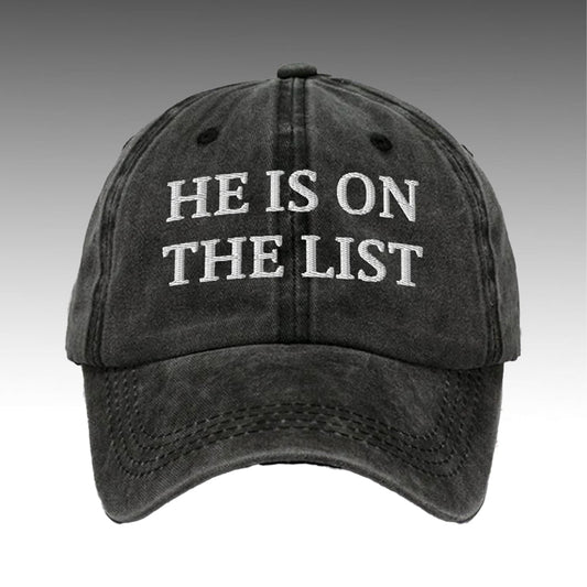 Trump He's On The List Epstein Hat