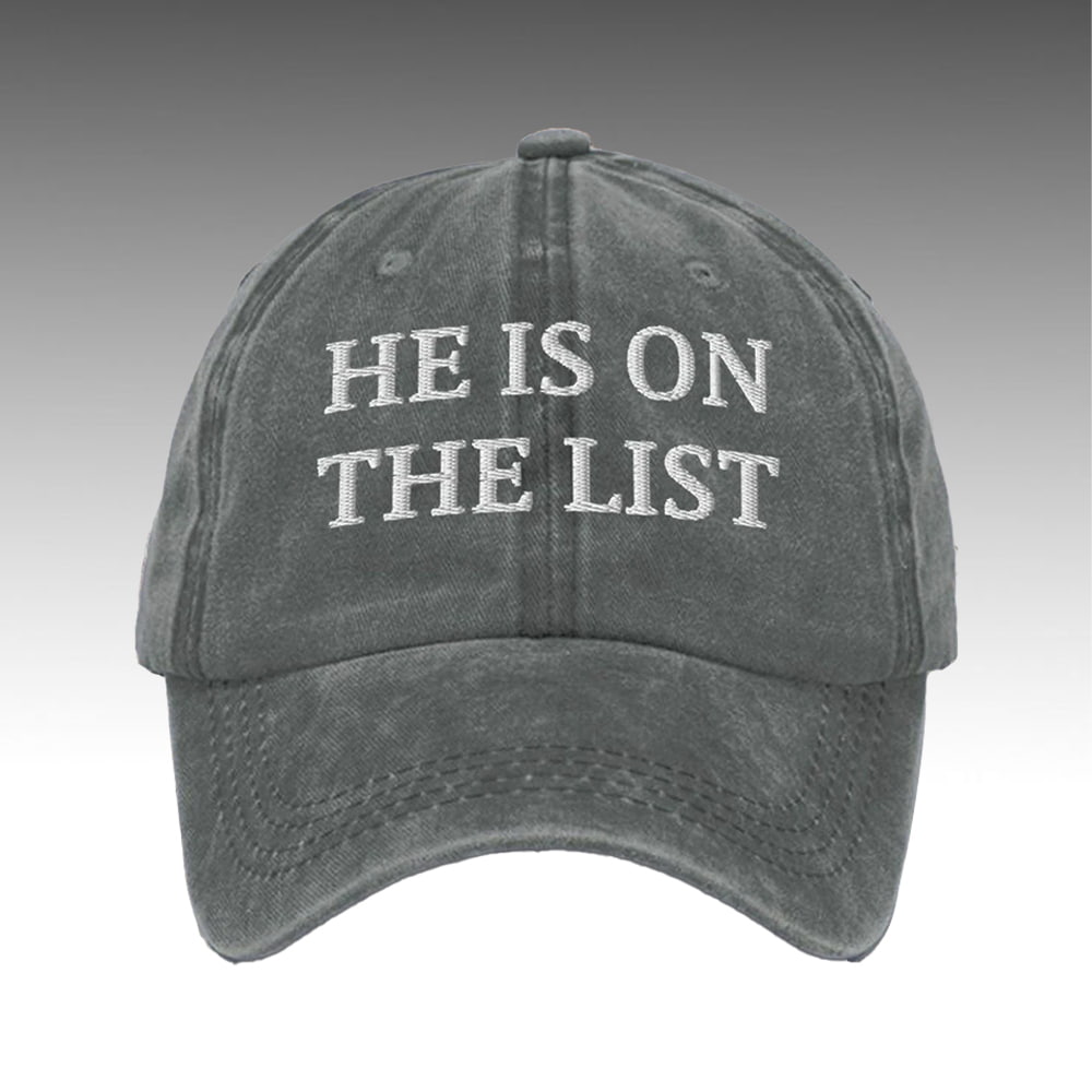 Trump He's On The List Epstein Hat